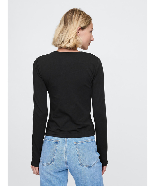 GroundYコットンジャージースクエアTロングスリーブ　ブラック　M コットン ロングスリーブTシャツ MKJ3029｜トゥモローランド 公式通販