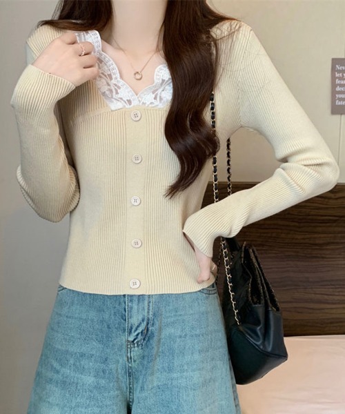 美品 ADORE ニット切り替え トップス 異素材切り替えニット ニット レディース トップス 送料無料・メール便