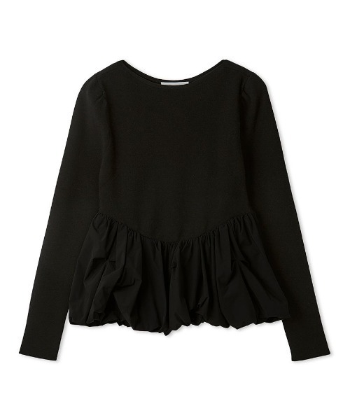 完売品★バルーンペプラムニットプルオーバー バルーンペプラムニットプルオーバー(ニットプルオーバー)｜TOPS