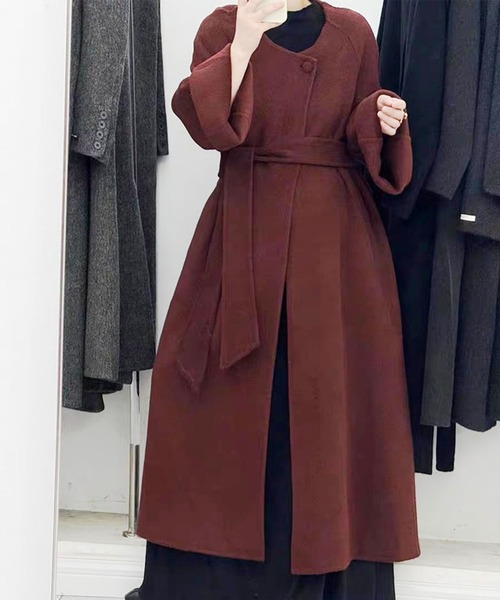 DECADE CLASSIC コート アウター ミニマルエレガンス ウールロングン  