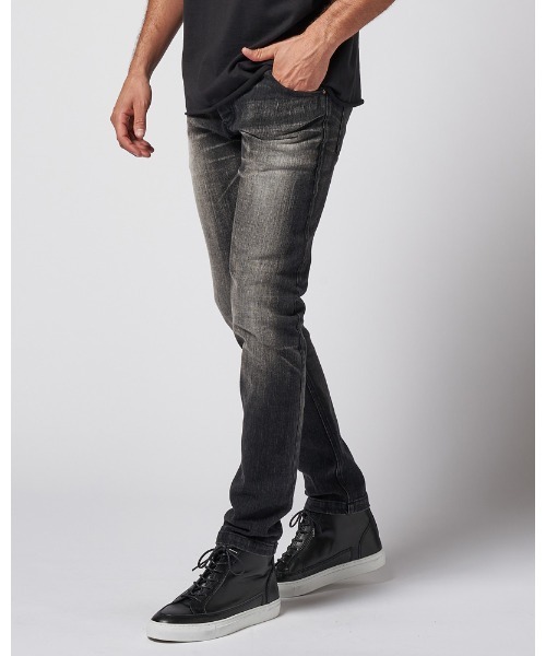 定価4.4万 極美品 AKM スキニーデニム グレー M （wjk デニム（メンズ  