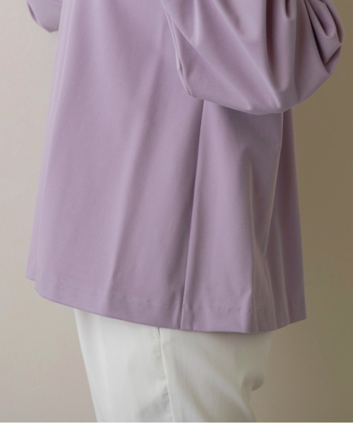 1 sono ピンク パフィスリーブハイブリッドTEE カットソー ソーノ sono パフィースリーブフレアハイブリッドニットプルオーバー