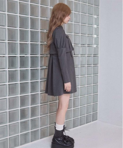 Fickle Bebe ワンピース ボレロリボンレイヤードワンピース