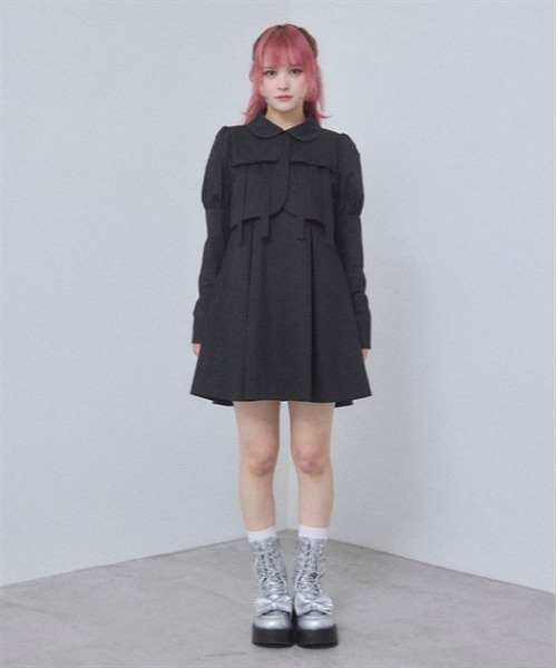 Fickle Bebe（フィクルベベ） ワンピース ボレロリボンレイヤード