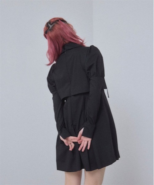 FickleBebe ボレロリボンレイヤードワンピース Fickle Bebe（フィクルベベ） ワンピース ボレロリボンレイヤード