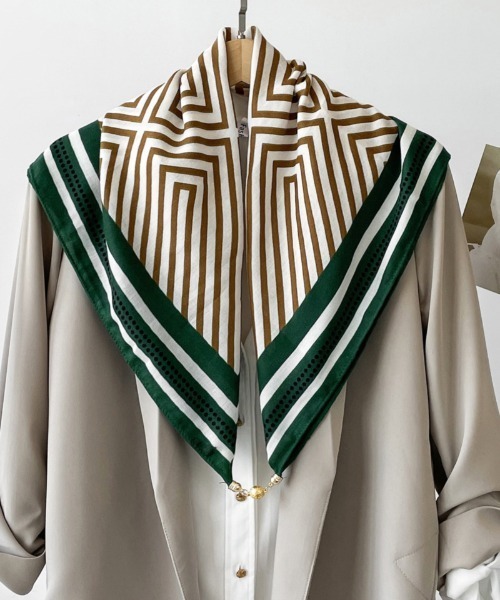 スカーフ バンダナ 6色展開 マグネット付き レディース : ZOZOTOWN
