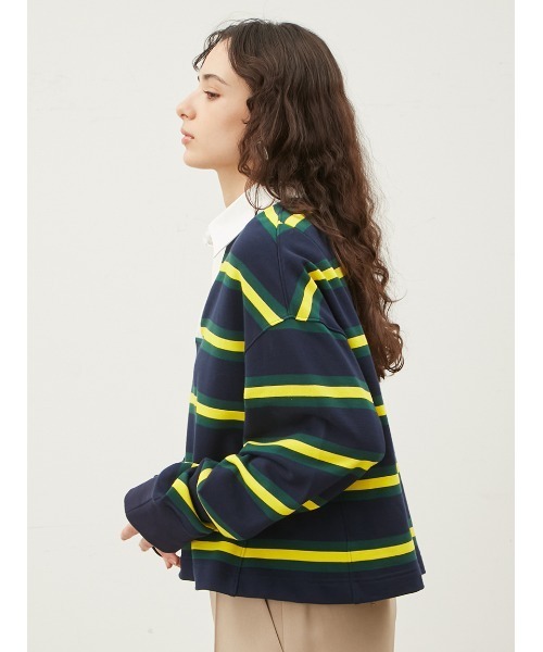 Mila Owen tシャツ ショートラガースウェットボーダートップス
