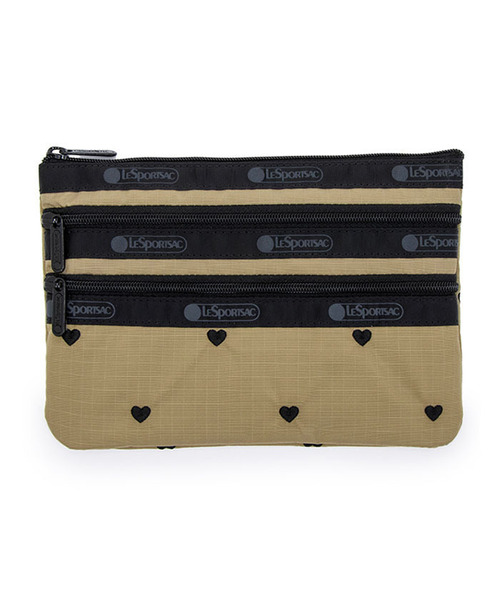 LeSportsac（レスポートサック） ポーチ 3ZIP COSMETIC モカブラック
