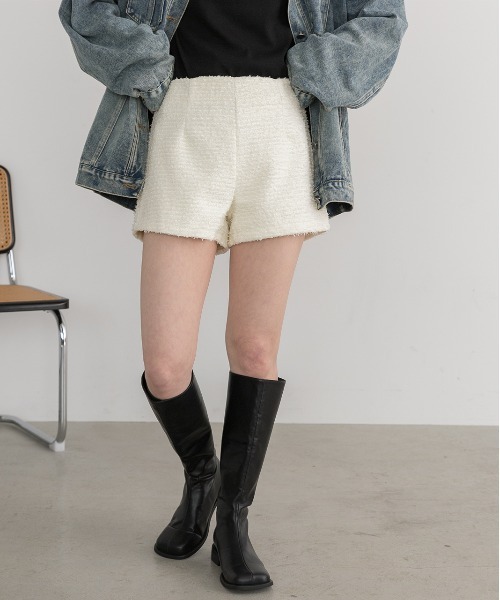 ad thie（アドティエ） パンツ ラメツイード ショートパンツ