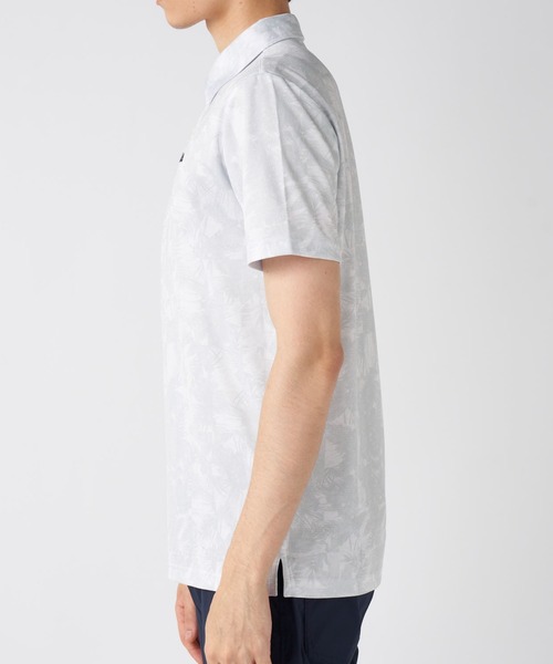 FILA GOLF シャツ 半袖 ワッフルメッシュ ボタニカル柄 半袖シャツ