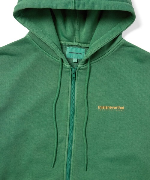 thisisneverthat パーカー INTL. Logo Zip Up Hoodie メンズ