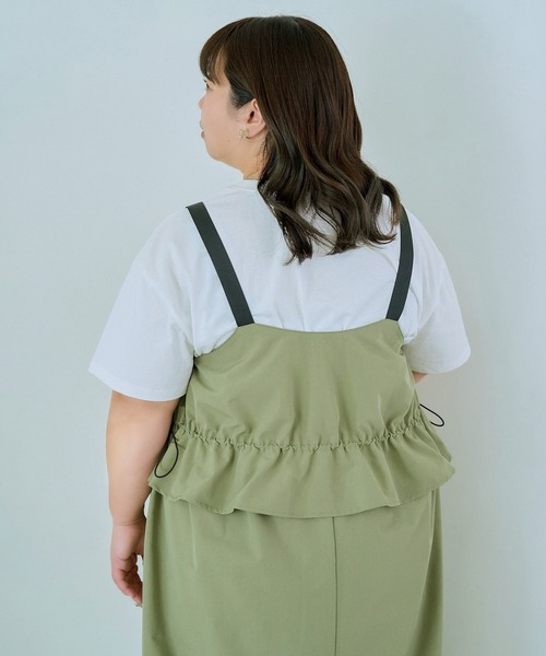 LAVEANGE餅田コシヒカリコラボ◆バックルストラップペプラムジャンスカ5L 餅田コシヒカリコラボ】バックルストラップペプラムジャンスカ