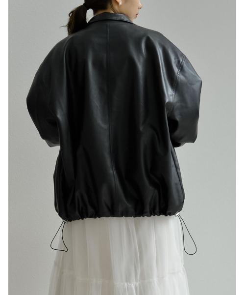 「Re:EDIT」 ジップアップブルゾン MEDIUM ブラック レディース_画像9