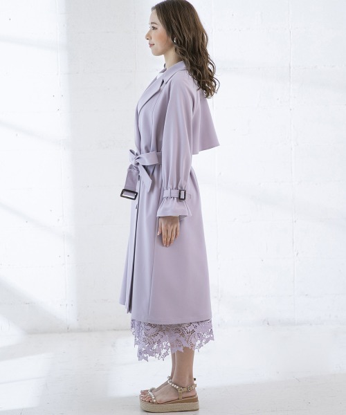 「QUEENS COURT」 トレンチコート 2 ベージュ レディース_画像4