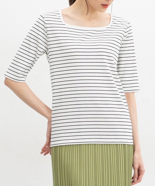 Honeys tシャツ 「ハニさら・接触冷感・UVカット」スクエア