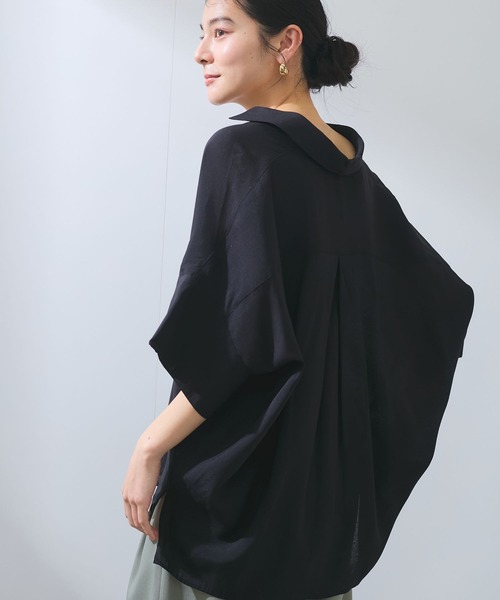 VIS♡スキッパーブラウス VIS ブラウス シャツ 「WEB限定」バックシャンスキッパー