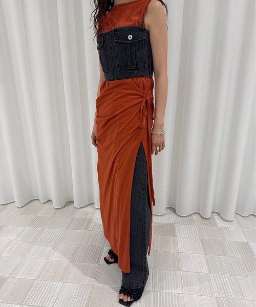 Ameri（アメリ） サロペット オーバーオール BUSTIER DENIM SET
