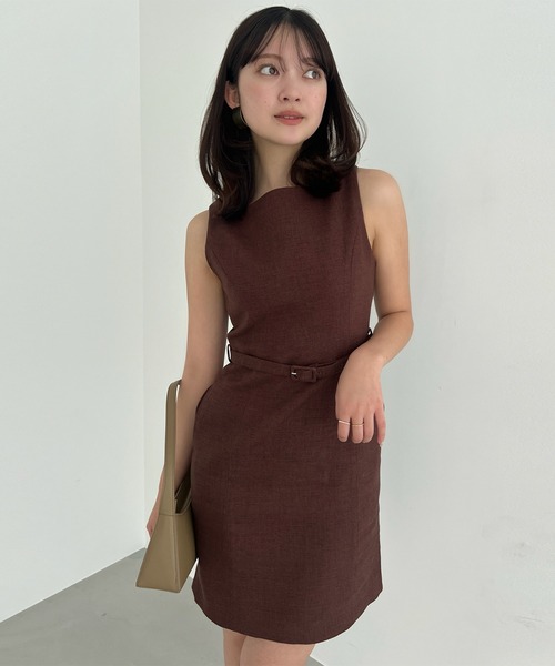 anuans　リネンボックスミニワンピース　Mサイズ anuans｜リネンボックスミニワンピース | Rakuten Fashion(楽天