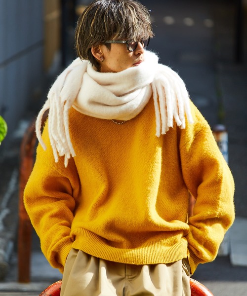 「PUBLUX」 長袖ニット LARGE ブルー メンズ_画像7