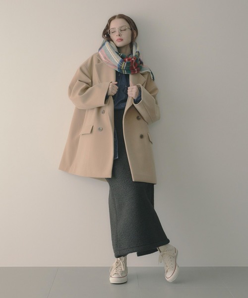 「saloon」 ピーコート S ネイビー レディース_画像4