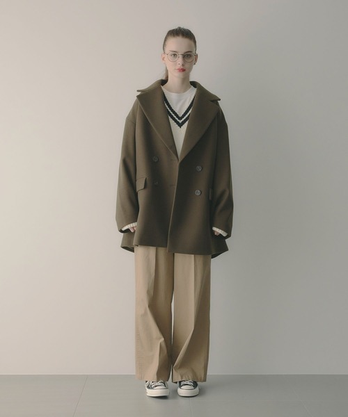 「saloon」 ピーコート S ネイビー レディース_画像6