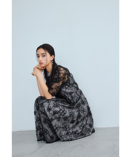 niana ドレス チャコール Sサイズ niana（ニアナ） ドレス 2wayレースボレロパーティードレス : ZOZOTOWN