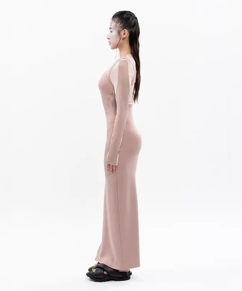 ドレス 「Seivson Future Women」デコンストラクションパッチワークカットスリットドレス