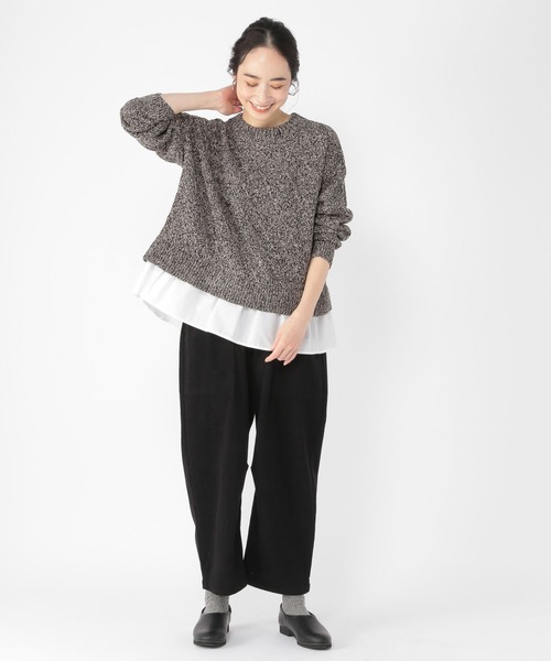 「studio CLIP」 長袖ニット FREE ブルー レディース_画像2