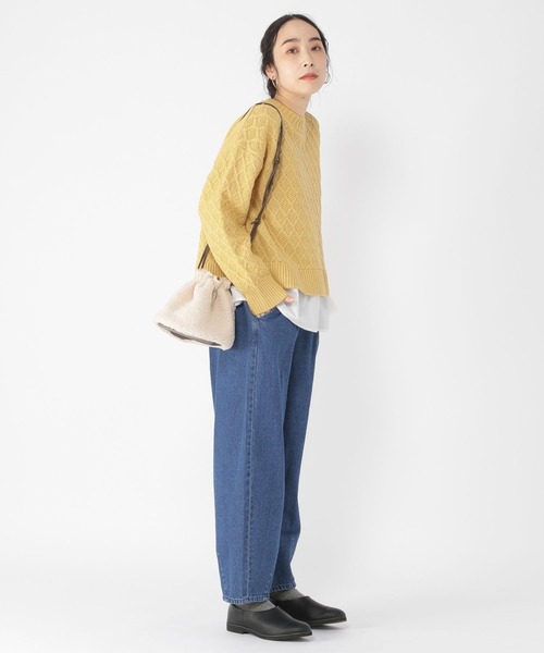 「studio CLIP」 長袖ニット FREE ブルー レディース_画像3