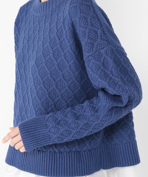 「studio CLIP」 長袖ニット FREE ブルー レディース_画像9