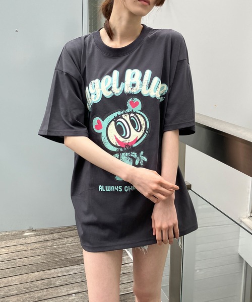 GLAMOROUS JANE tシャツ ANGEL BLUEプリントTシャツ レディース
