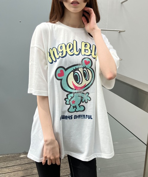 GLAMOROUS JANE tシャツ ANGEL BLUEプリントTシャツ レディース