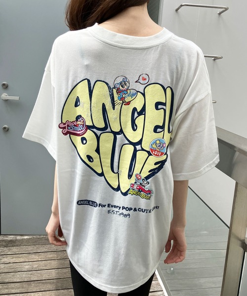 GLAMOROUS JANE tシャツ ANGEL BLUEプリントTシャツ レディース
