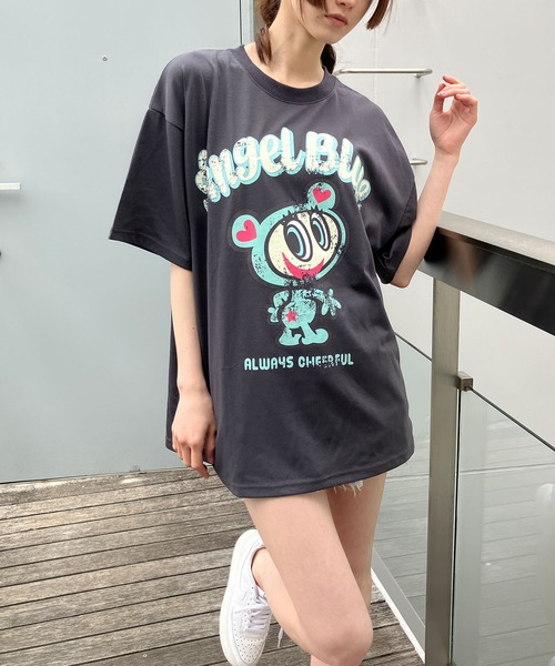 GLAMOROUS JANE tシャツ ANGEL BLUEプリントTシャツ レディース