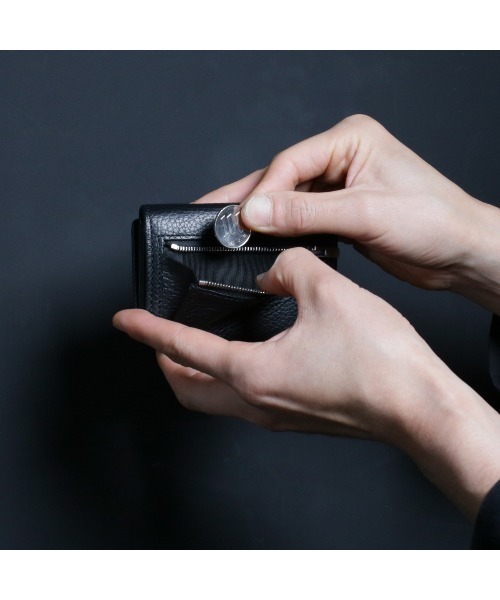 ペッツォ】三つ折り財布 レザー コンパクトウォレット 本革