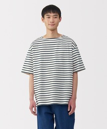 tシャツ 紳士　洗いざらし太番手ボートネック五分袖Ｔシャツ メンズ レディース｜ZOZOTOWN Yahoo!店