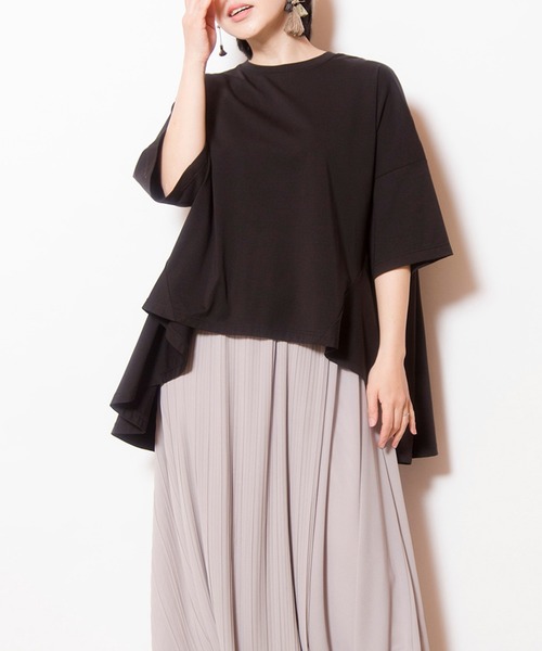 tシャツ バックフレアーTシャツ レディース