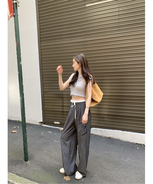 SALTMINT スラックス パンツ 「韓国ファッション」細見ストレート涼感