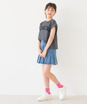 tシャツ キッズ 親子お揃い袖ロールアップロゴ...の詳細画像2