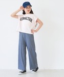 tシャツ キッズ 親子お揃い袖ロールアップロゴ...の詳細画像4