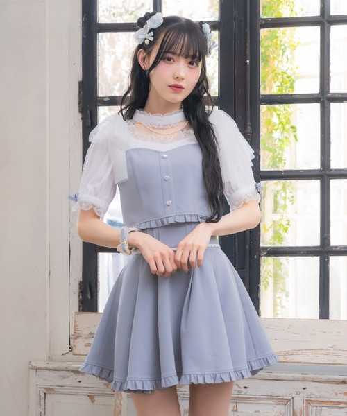 【SANDRO】フリル フレア ミニスカート ＊関税/送料込み レースアップフリルフレアスカート | Rlab store