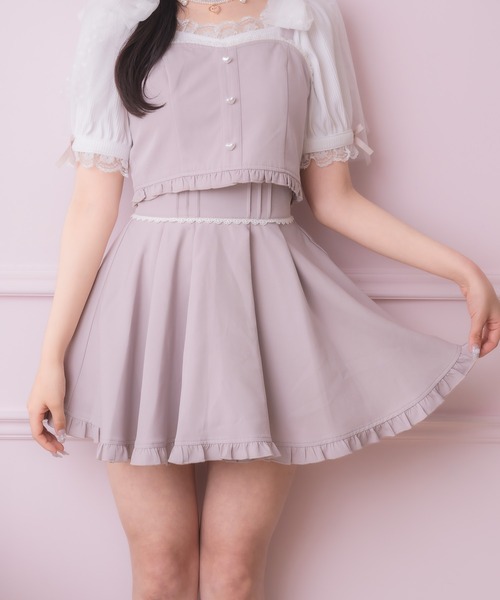 FOXEY 麻 フレアスカート フリルスカート レディース ファッション FOXEY 麻 フレアスカート フリルスカート レディース ファッション