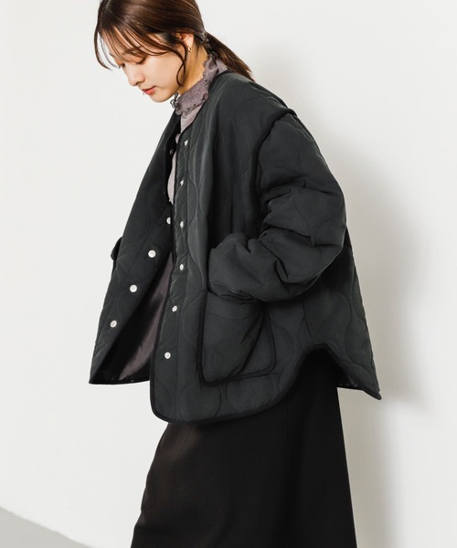 「SENSE OF PLACE by URBAN RESEARCH」 中綿ブルゾン ONE ブラック レディース_画像3