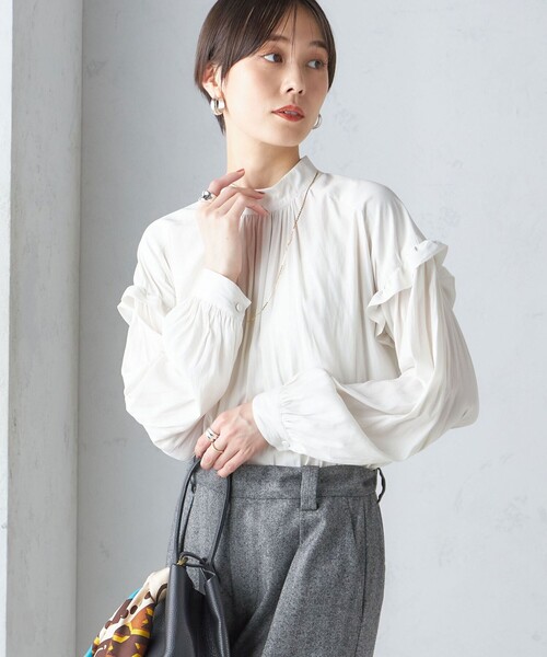 「SHIPS」 長袖ブラウス ONE SIZE オフホワイト レディース
