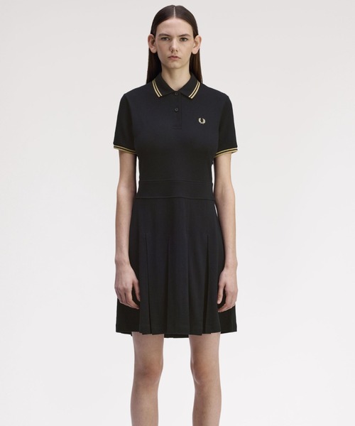 FRED PERRY（フレッドペリー） ワンピース 半袖 Tipped Pleated Tennis