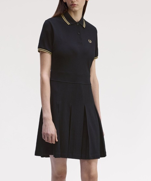 FRED PERRY（フレッドペリー） ワンピース 半袖 Tipped Pleated Tennis
