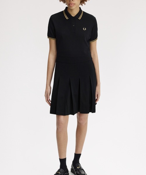 美品　FRED PERRY ワンピース プリーツ テニス　ドレス ポロ FRED PERRY（フレッドペリー） ワンピース 半袖 Tipped Pleated Tennis