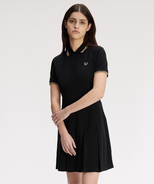 FRED PERRY（フレッドペリー） ワンピース 半袖 Tipped Pleated Tennis