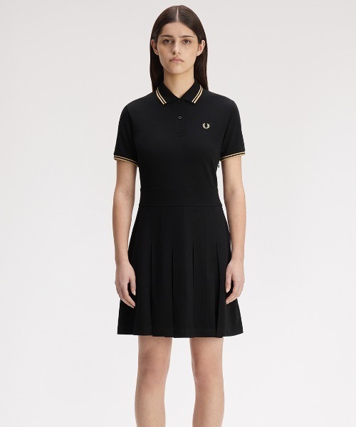 FRED PERRY（フレッドペリー） ワンピース 半袖 Tipped Pleated Tennis
