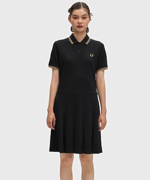 美品　FRED PERRY ワンピース プリーツ テニス　ドレス ポロ FRED PERRY（フレッドペリー） ワンピース 半袖 Tipped Pleated Tennis